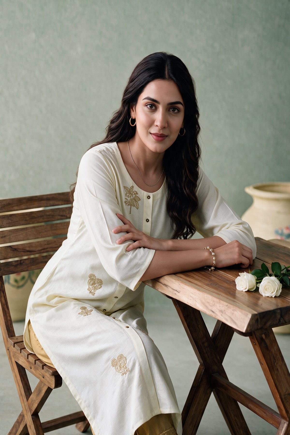 Juniper Women Ivory Kurta