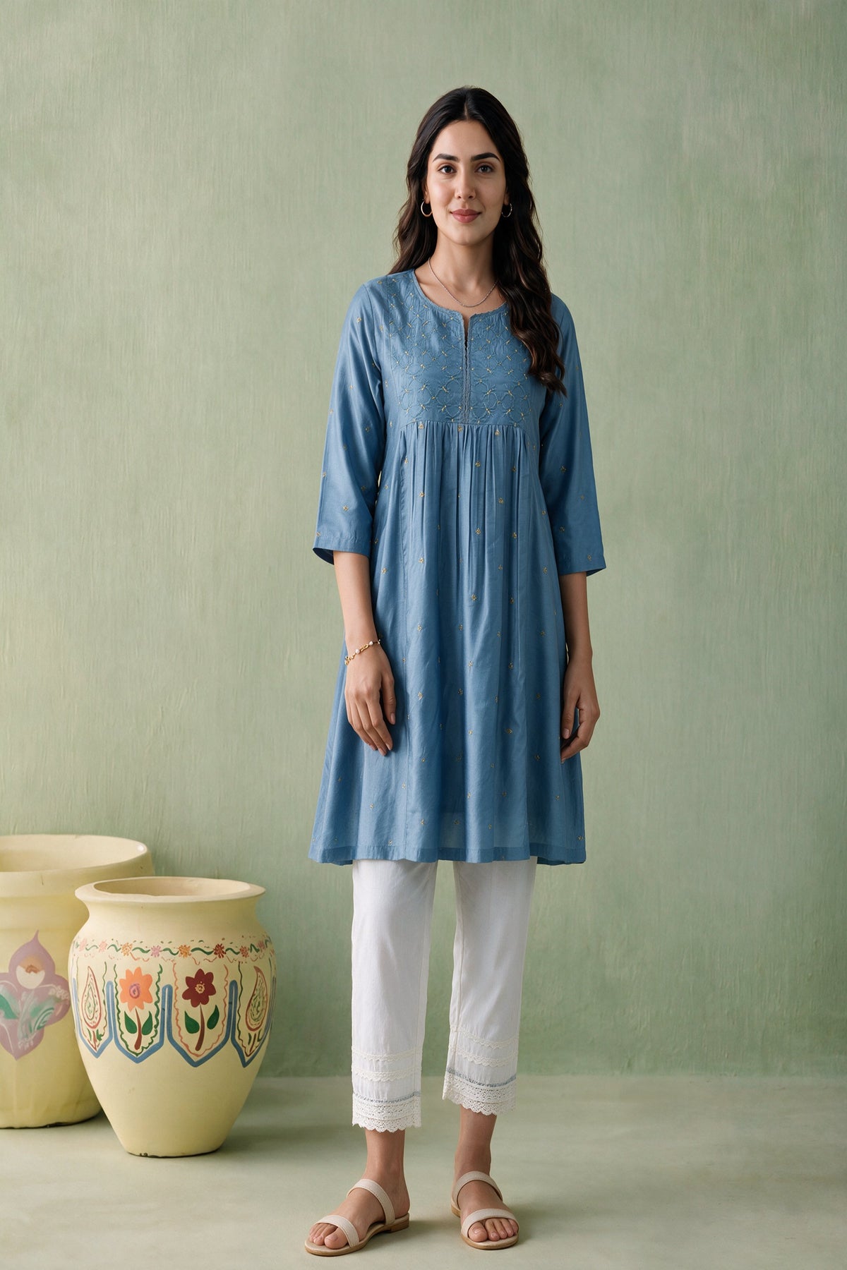 Juniper Women Powderblue Kurta