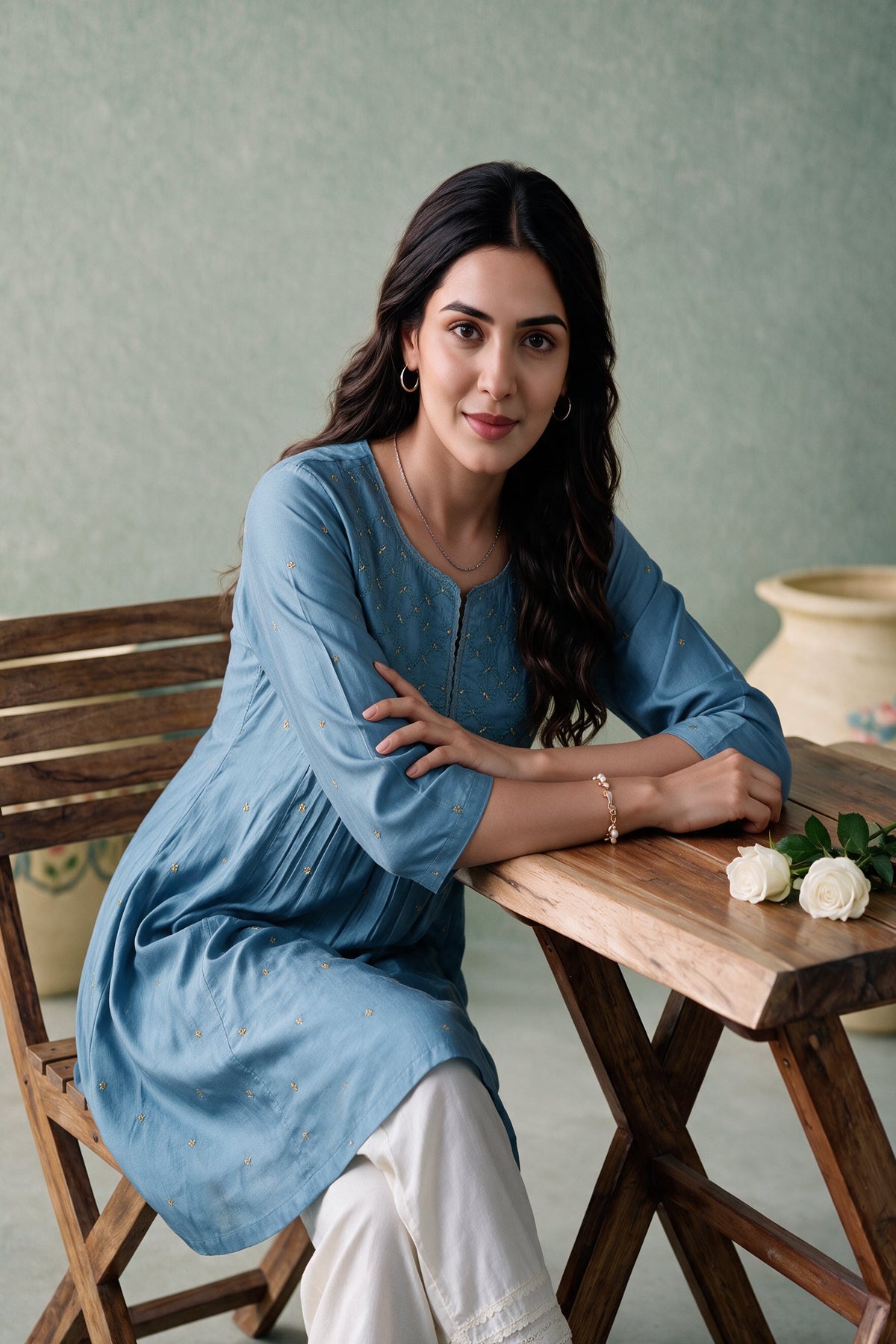 Juniper Women Powderblue Kurta