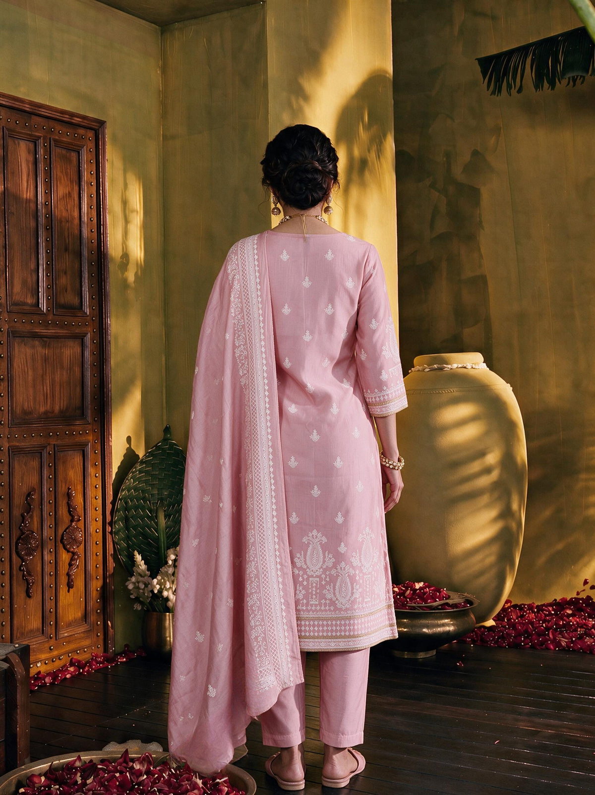 Juniper Women Onionpink Kurta Pant & Dupatta