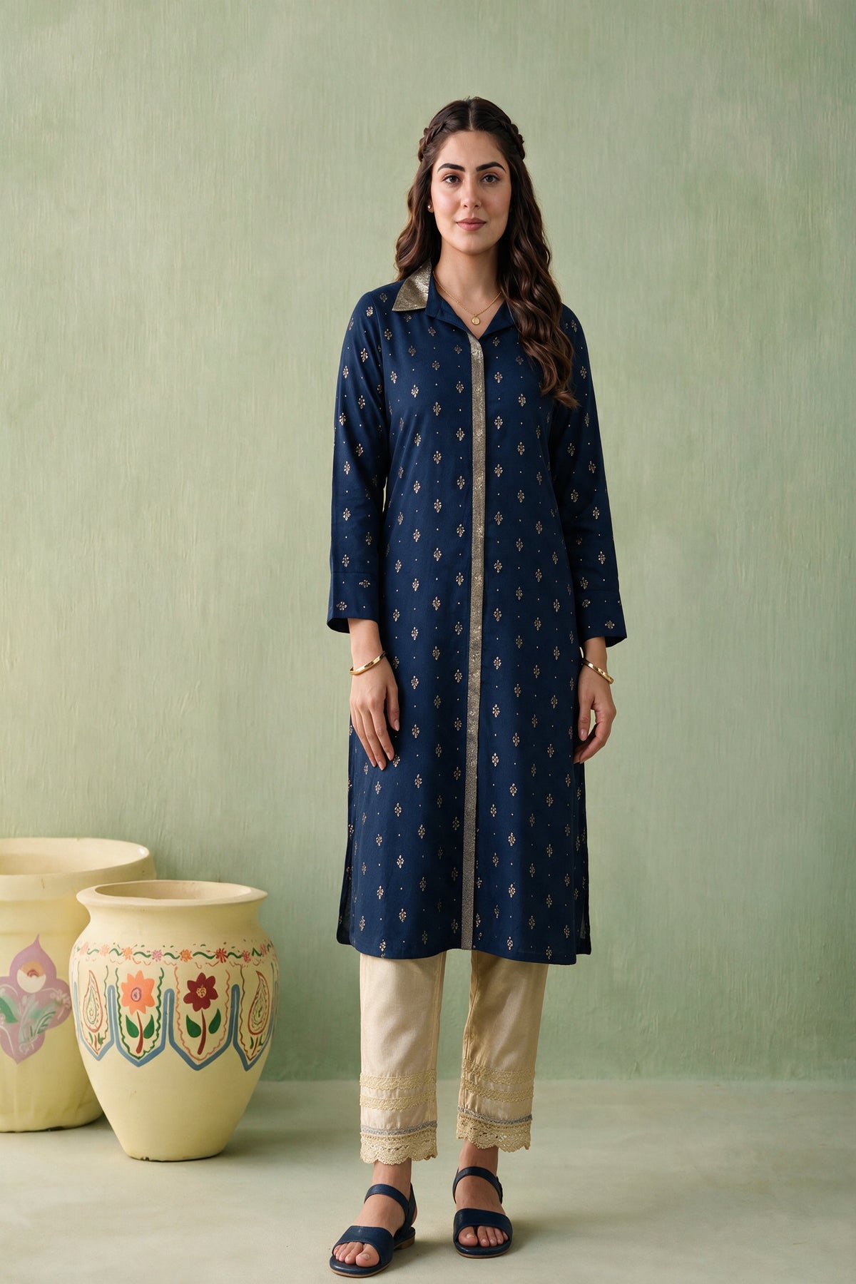 Juniper Women Indigo Kurta