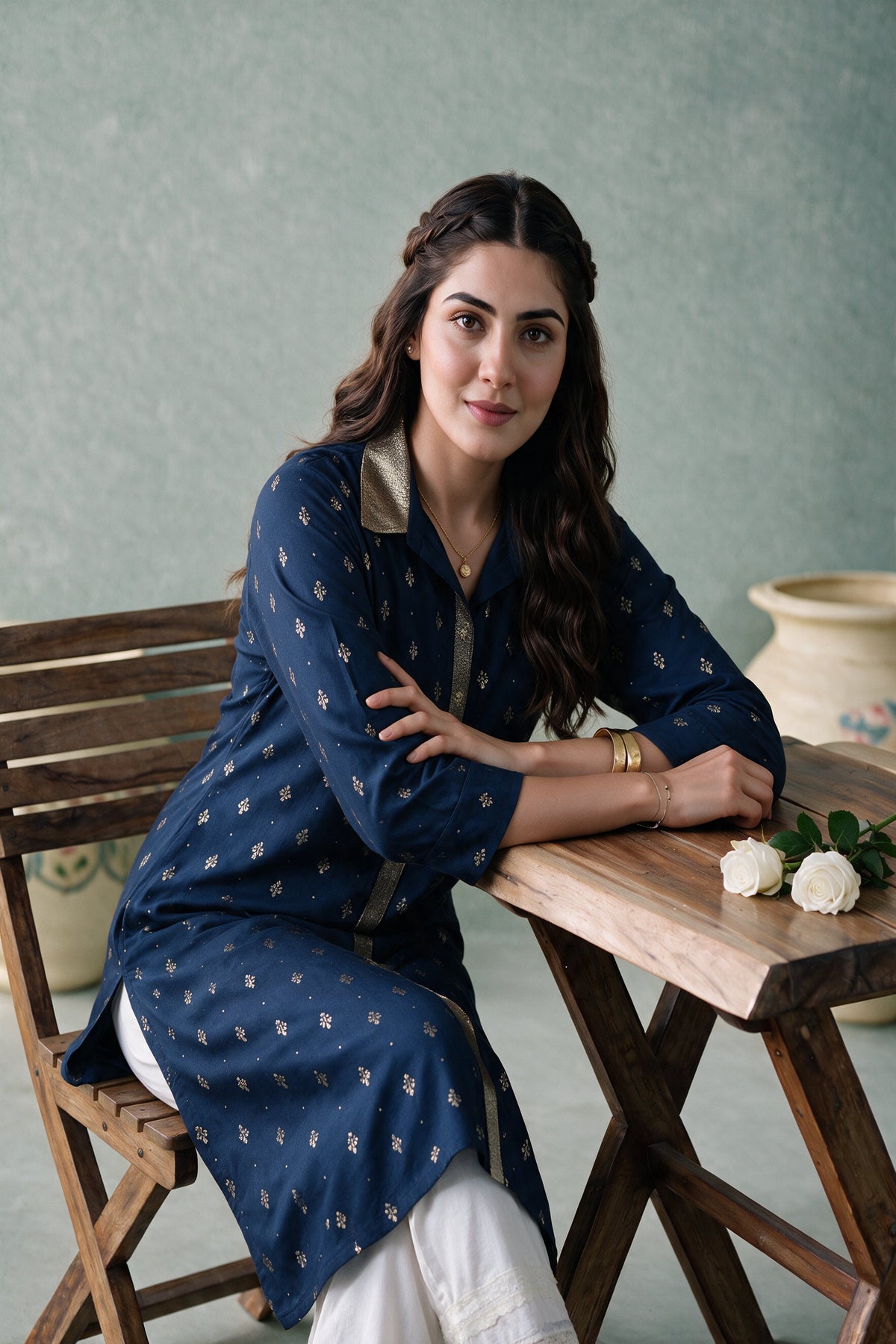 Juniper Women Indigo Kurta