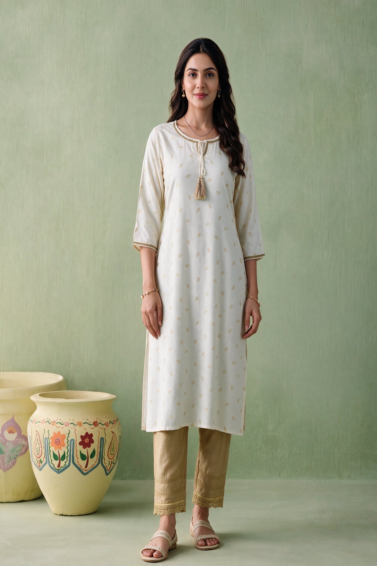 Juniper Women Offwhite Kurta
