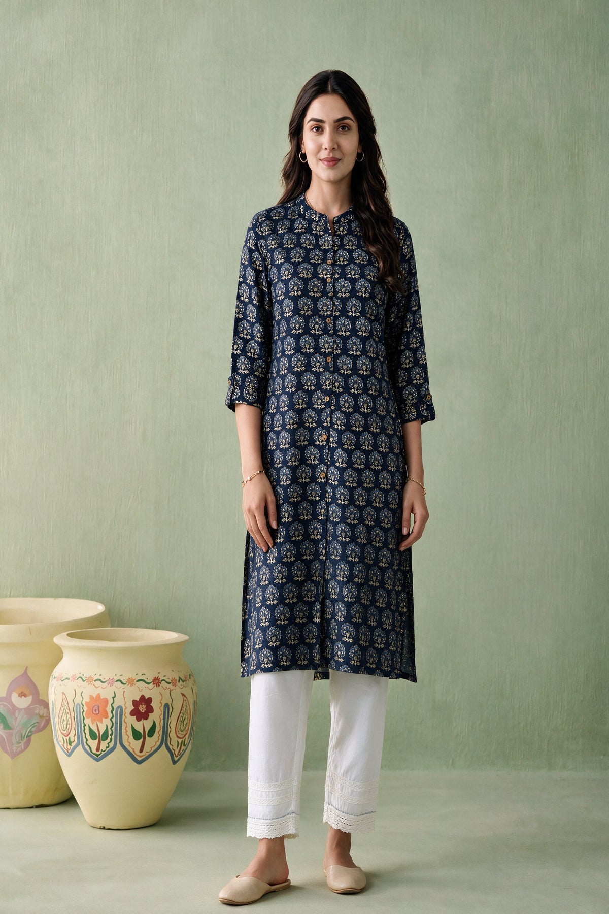 Juniper Women Indigo Kurta