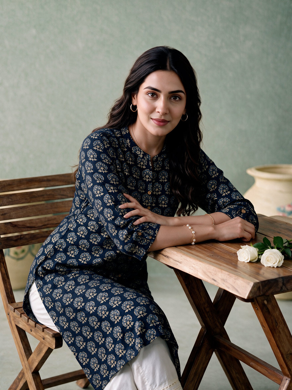 Juniper Women Indigo Kurta