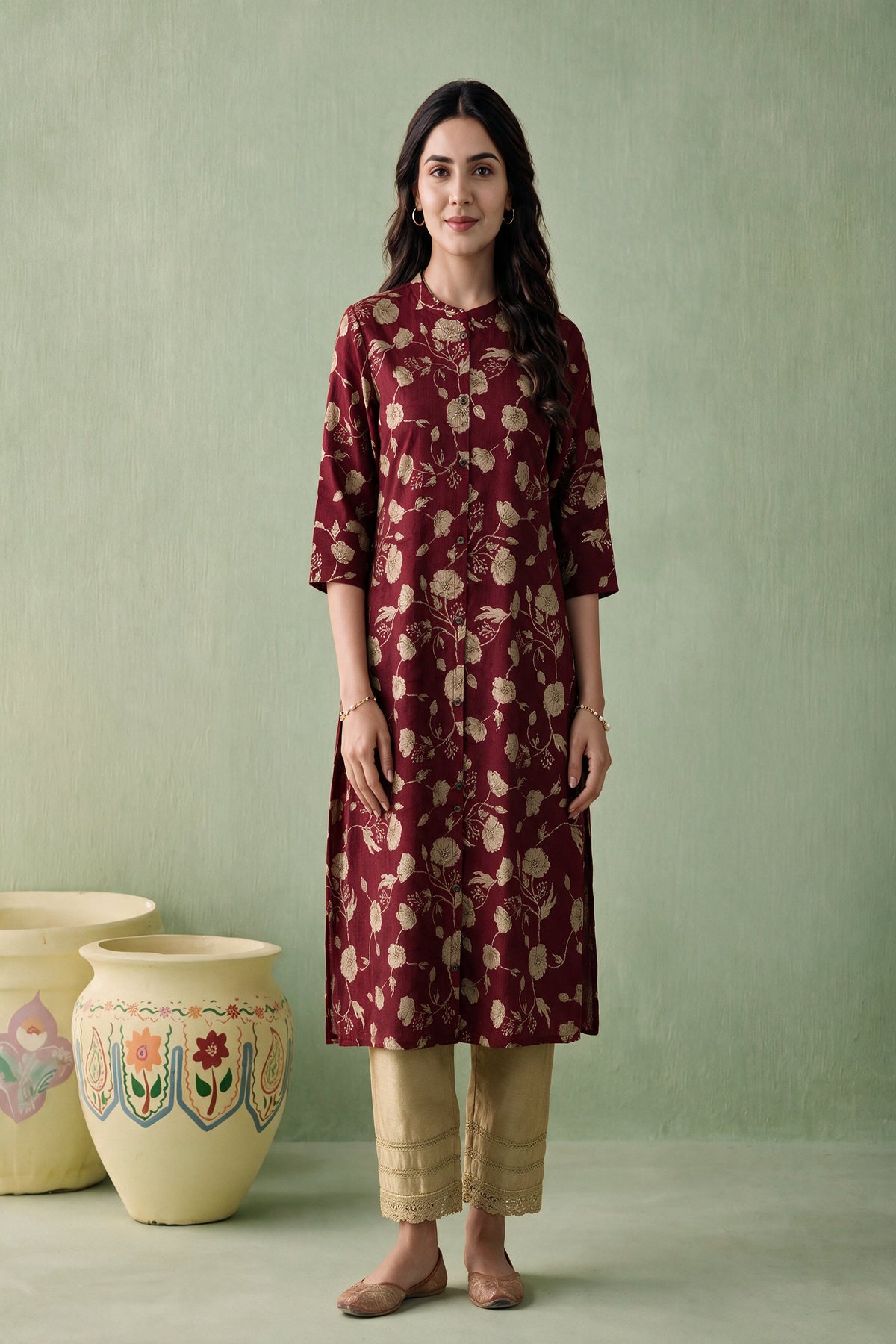 Juniper Women Maroon Kurta