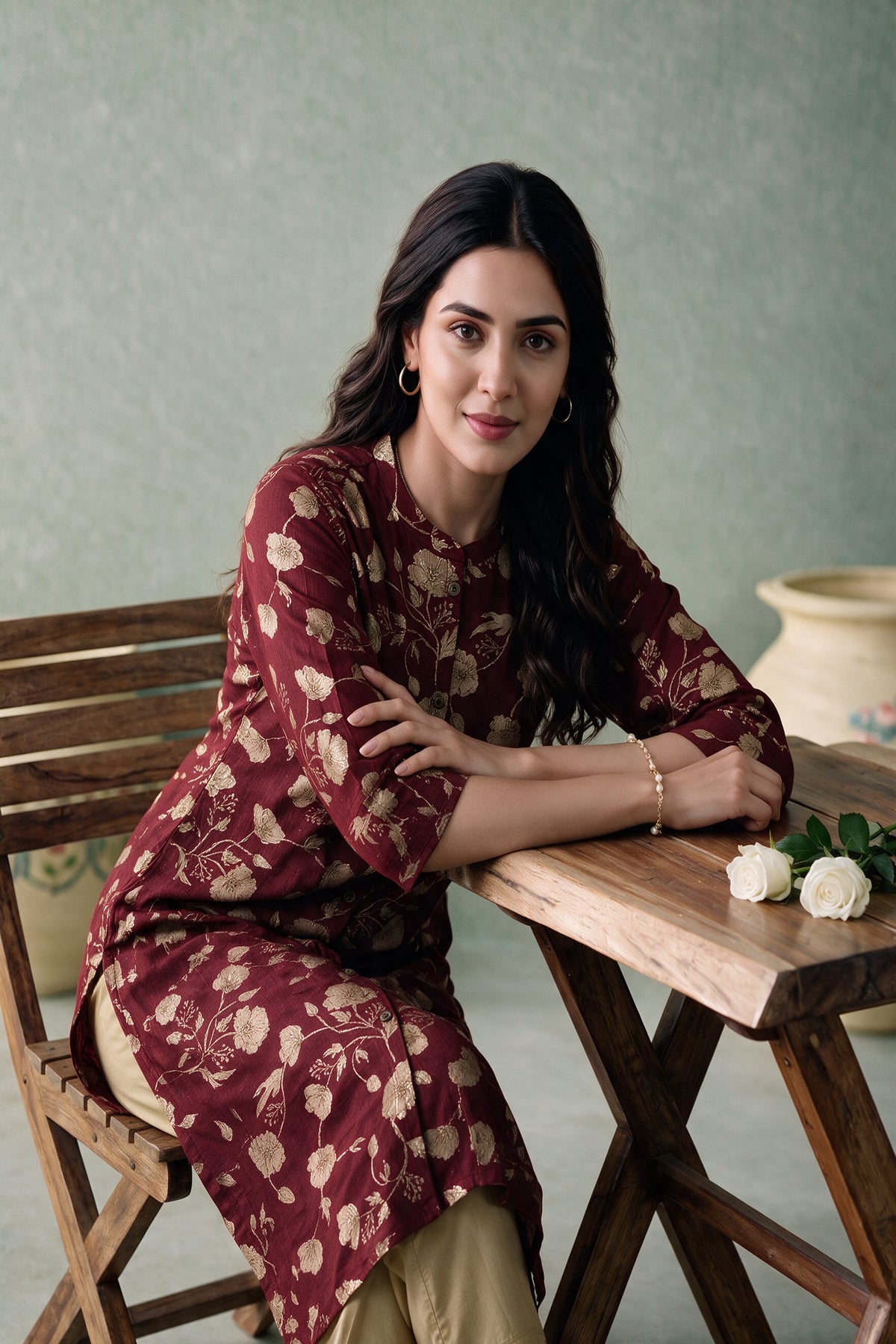 Juniper Women Maroon Kurta