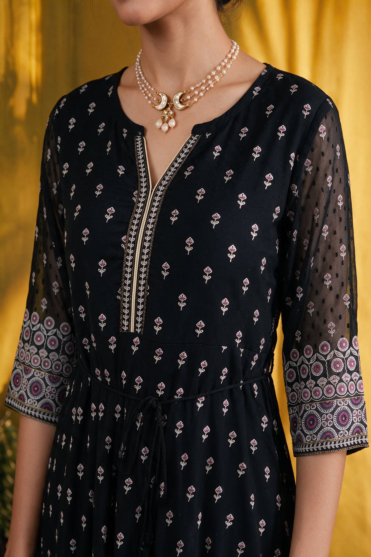 Juniper Women Black Longdress & Dori
