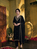 Juniper Women Black Kurta Pant Dupatta