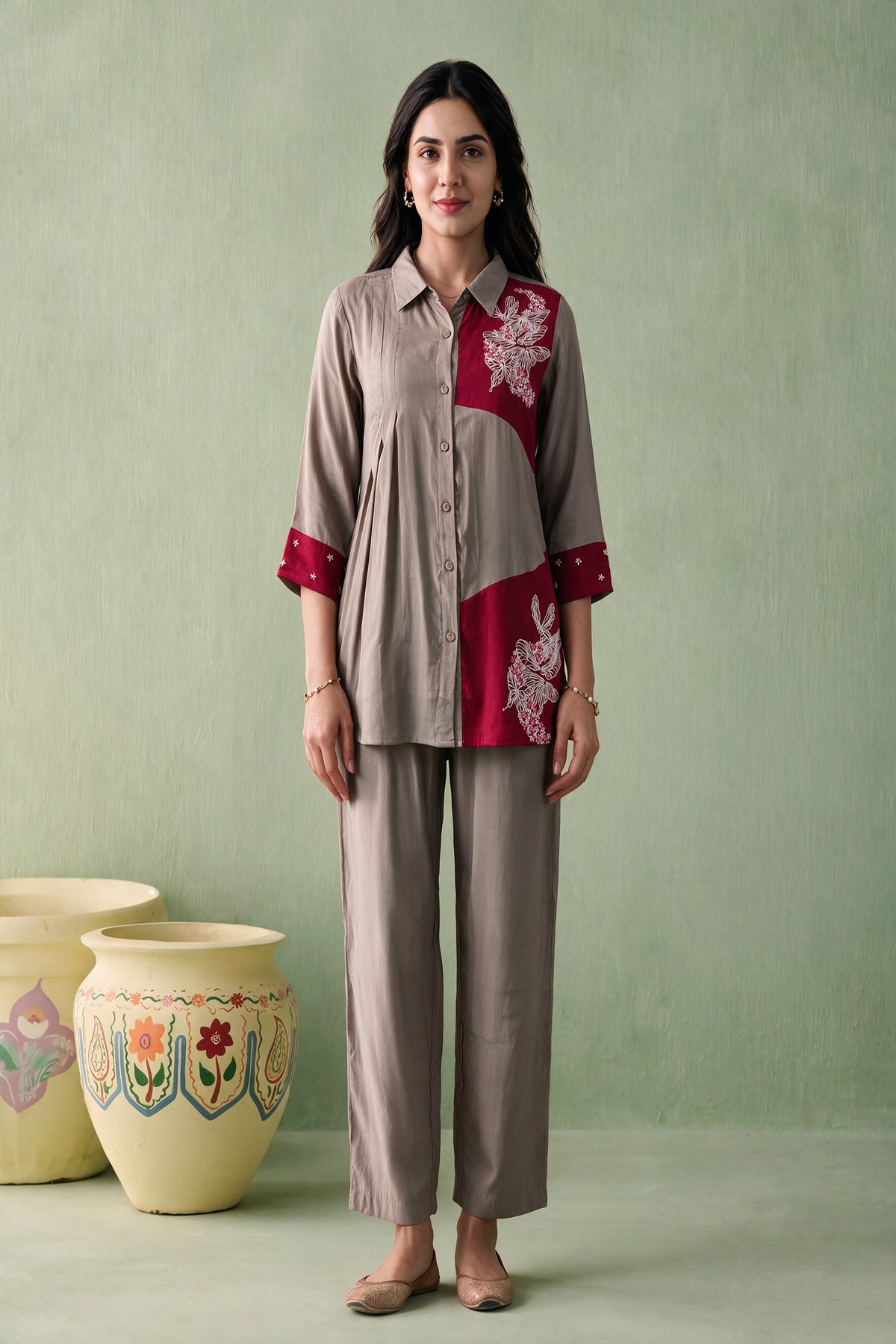 Juniper Women Darkgrey Shirt & Pant