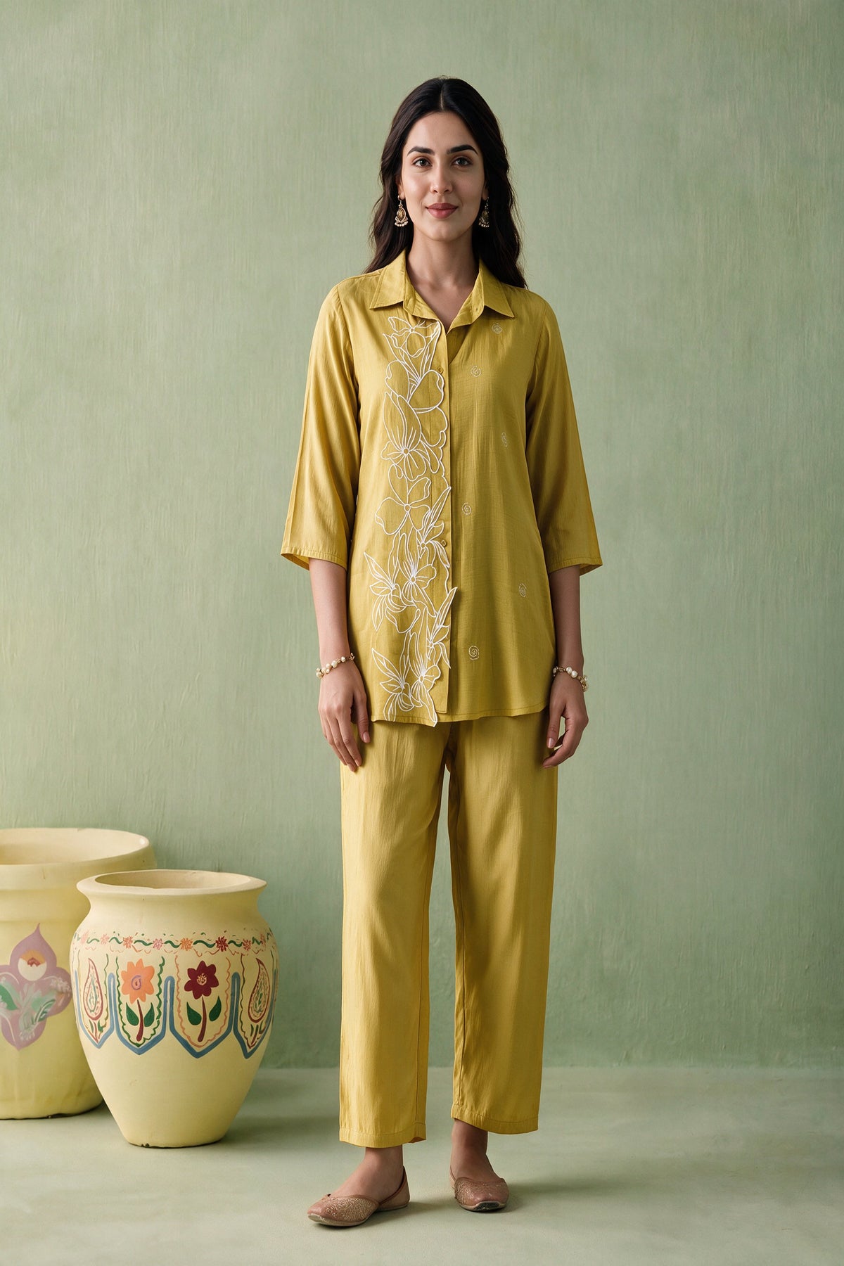 Juniper Women Yellow Shirt & Pant