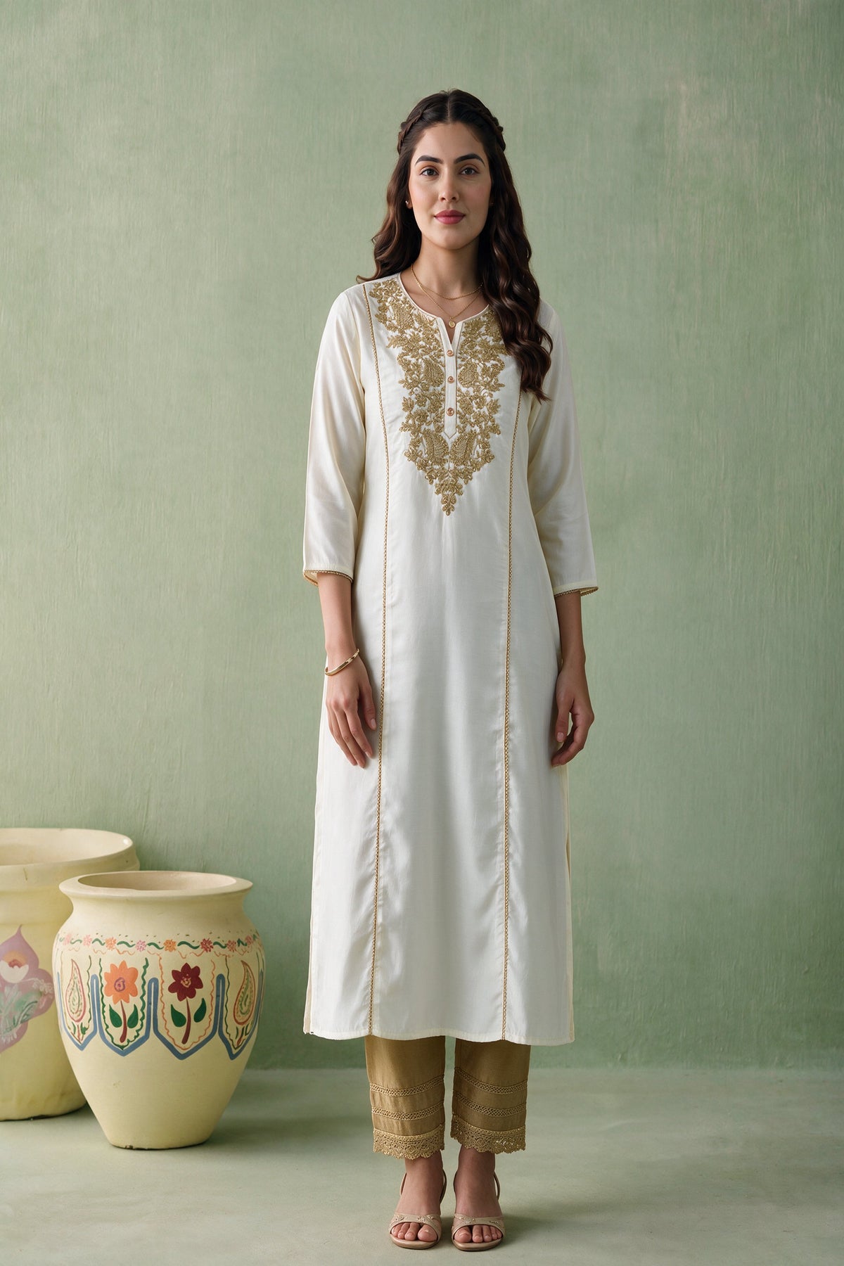 Juniper Women Ivory Kurta