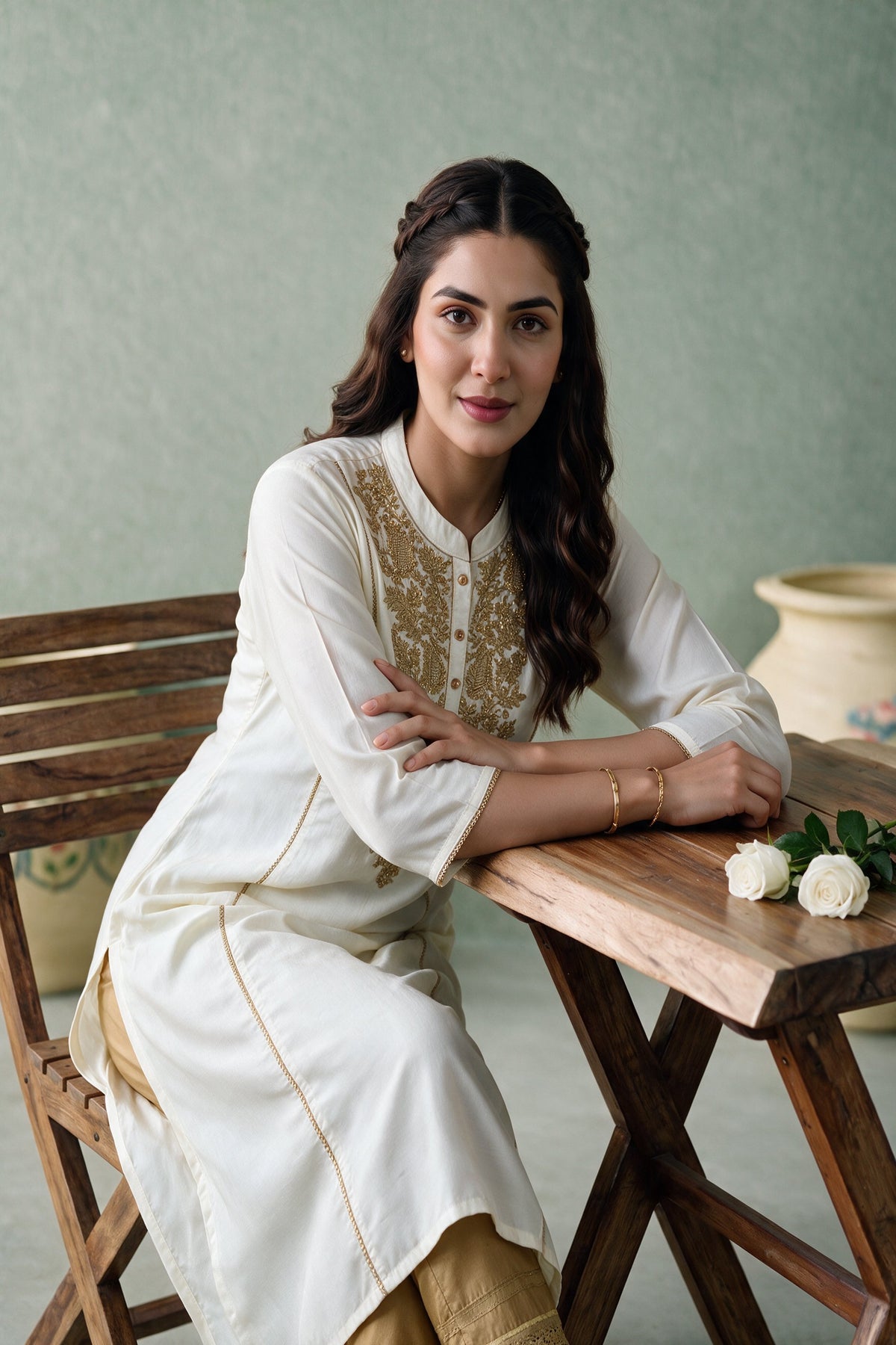 Juniper Women Ivory Kurta