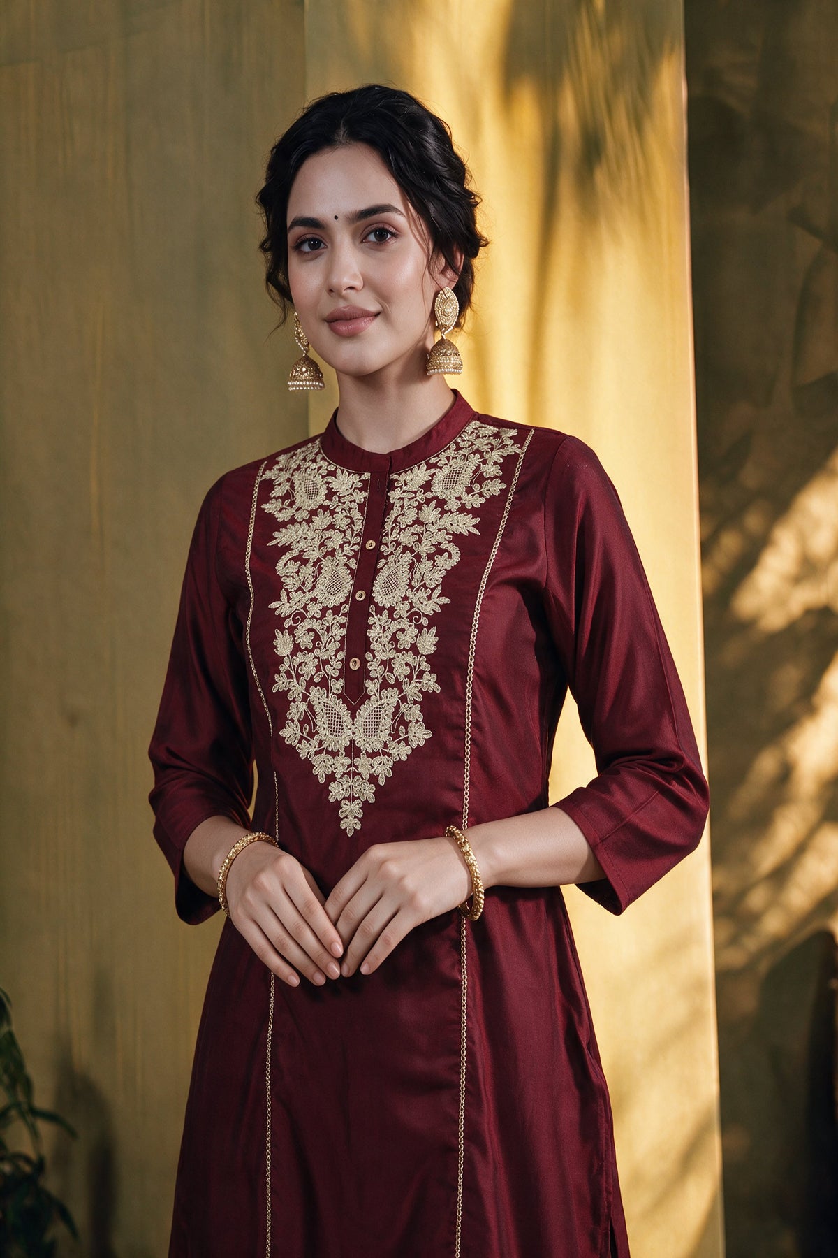 Juniper Women Maroon Kurta