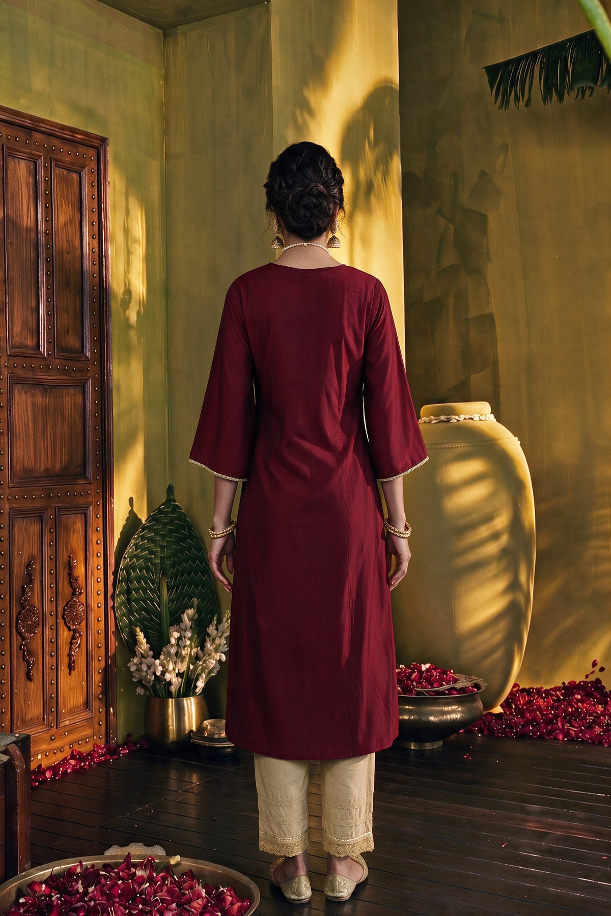 Juniper Women Maroon Kurta