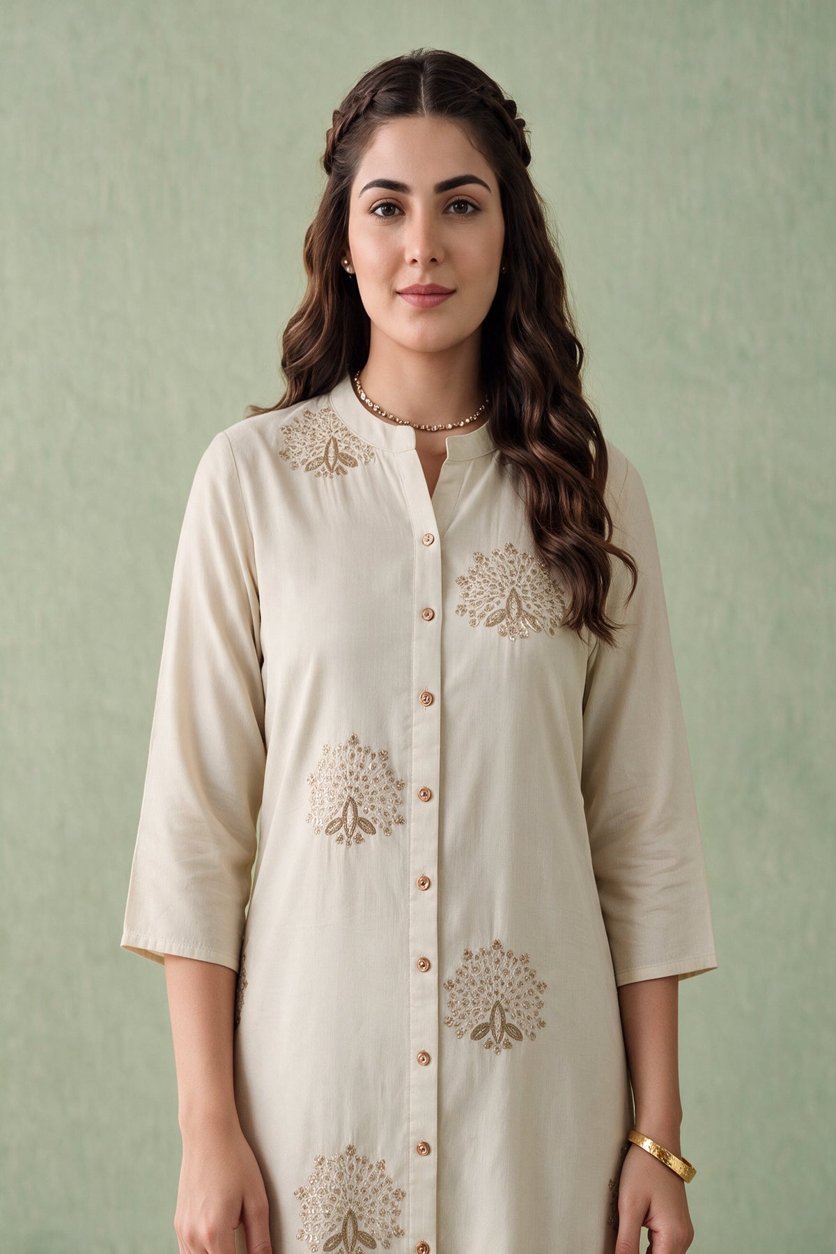 Juniper Women Beige Kurta & Pant