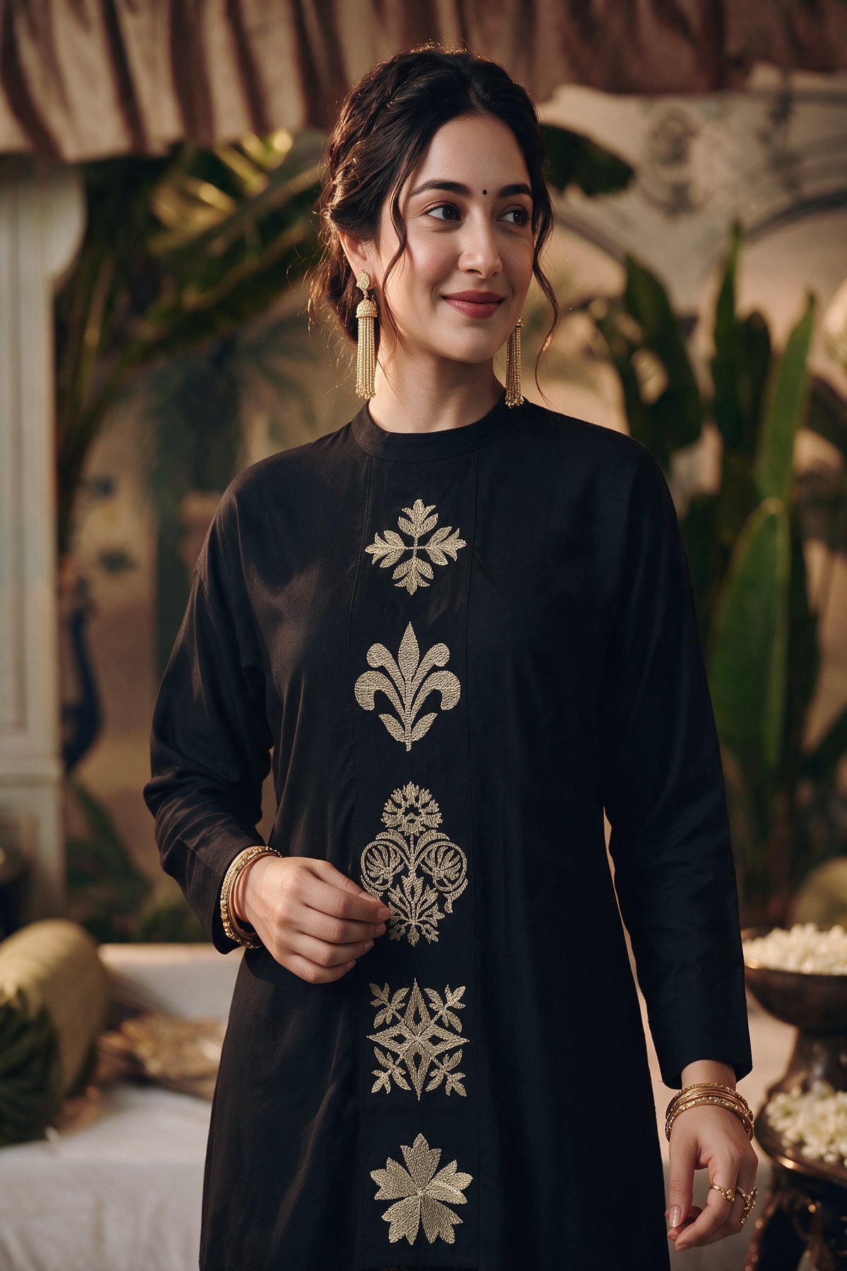 Juniper Women Black Tunic & Palazzo
