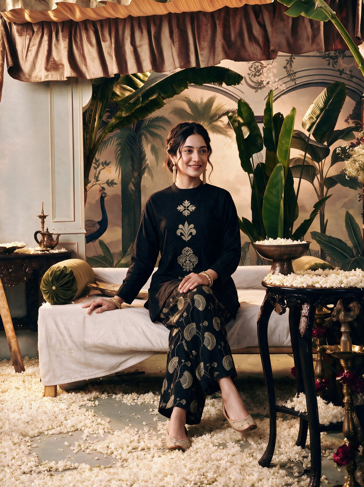 Juniper Women Black Tunic & Palazzo