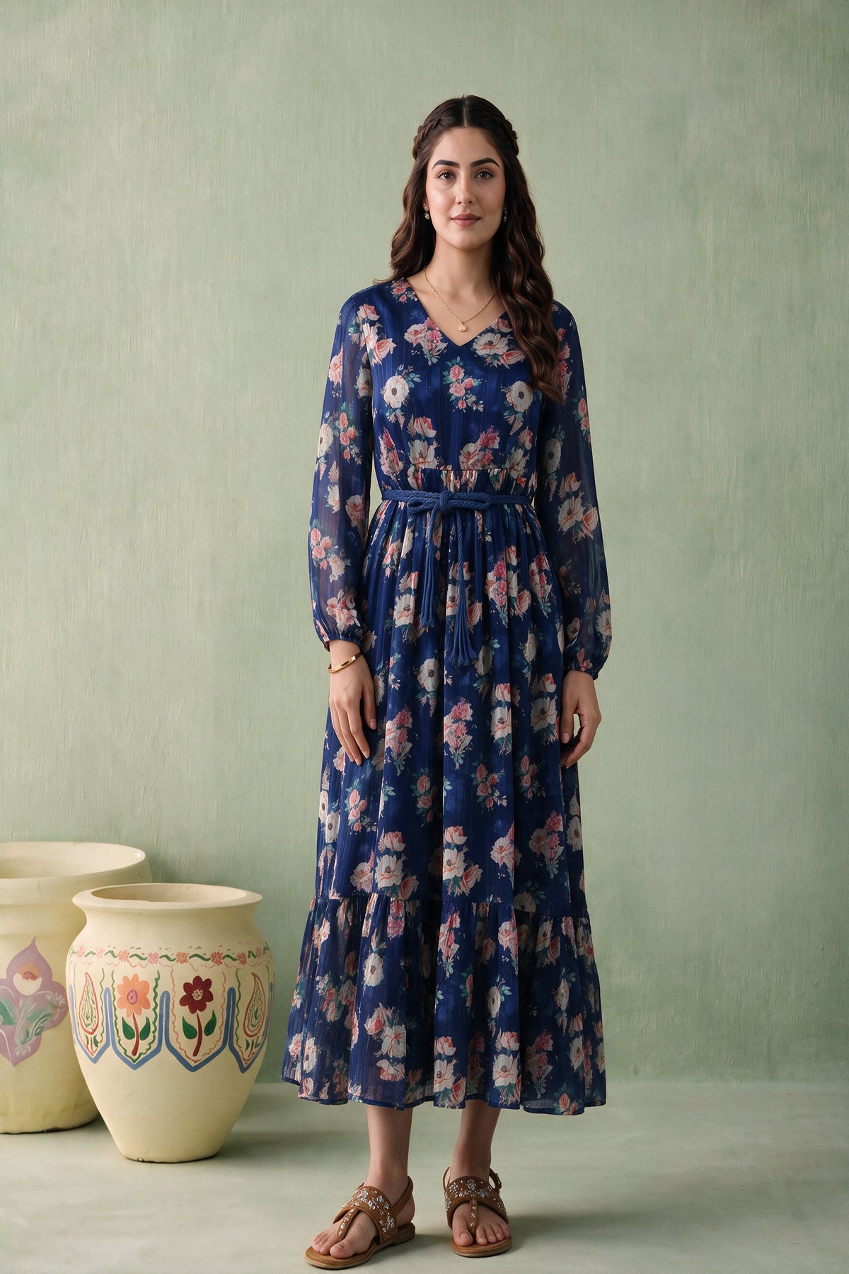 Juniper Women Indigo Longdress & Belt
