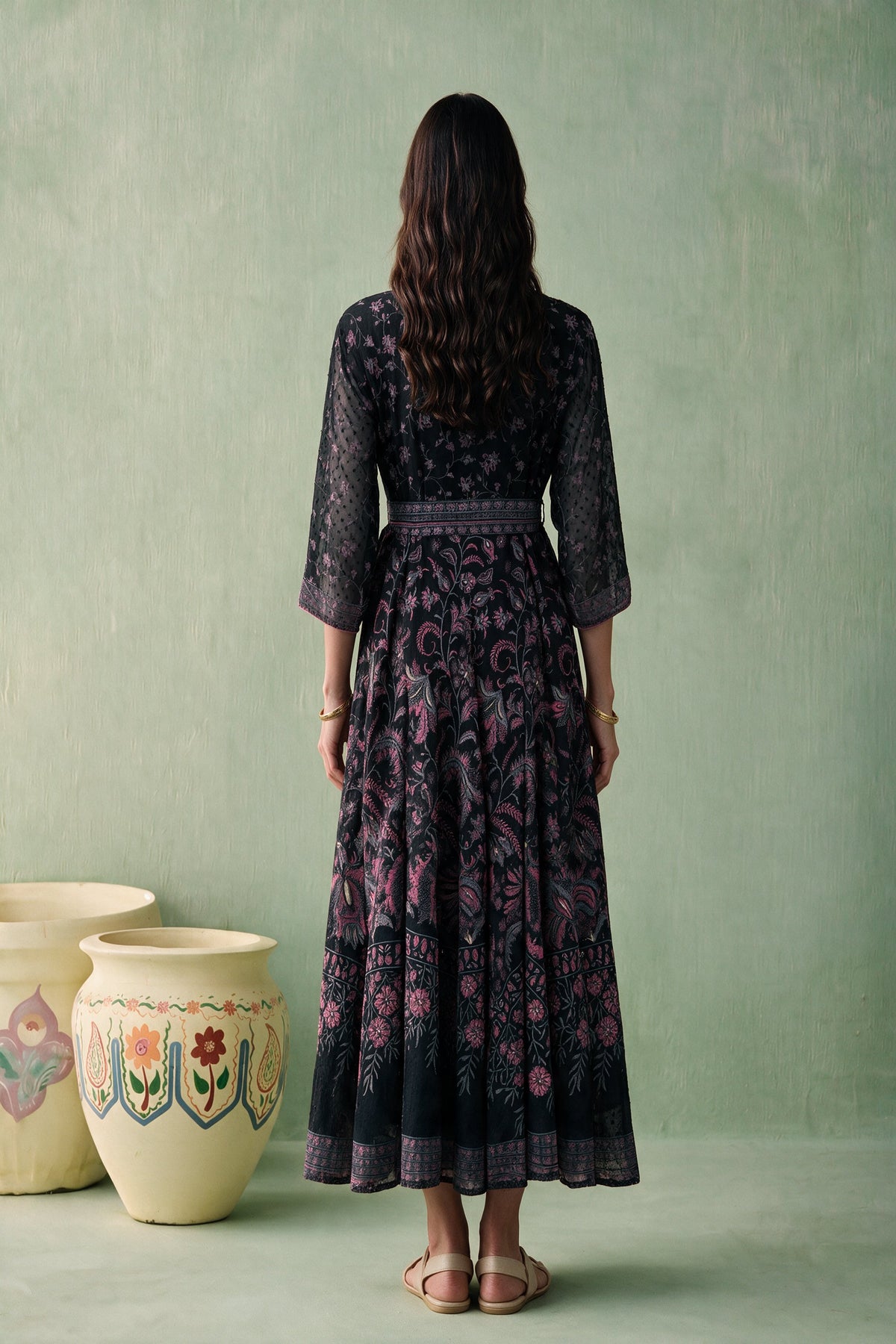 Juniper Women Black Longdress & Belt