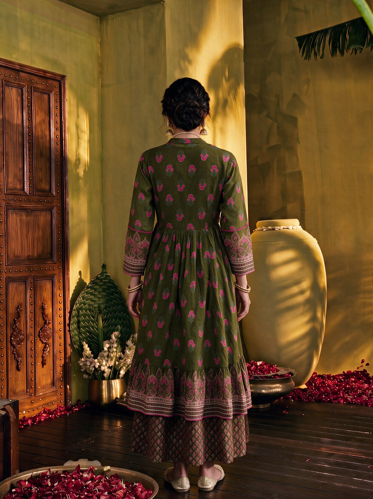 Juniper Women Olive Longdress & Inner