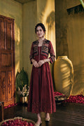 Juniper Women Maroon Longdress With Jacket