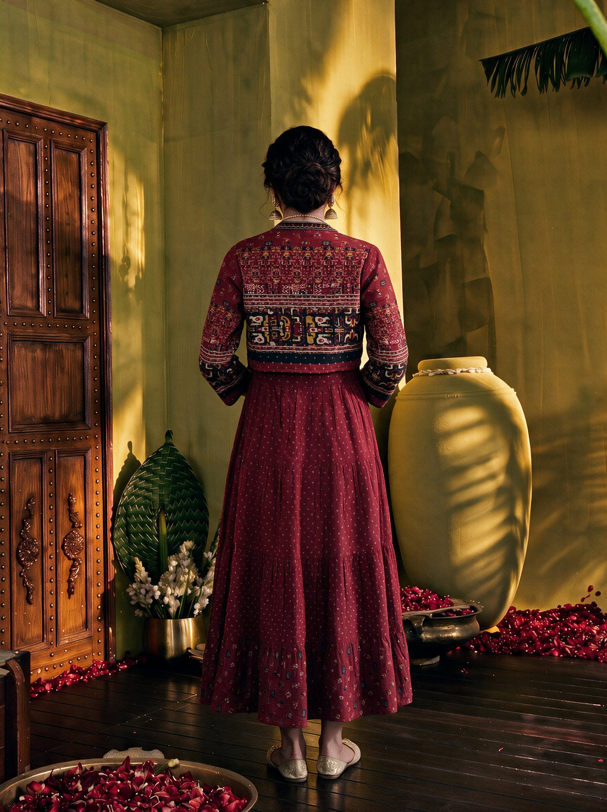 Juniper Women Maroon Longdress With Jacket