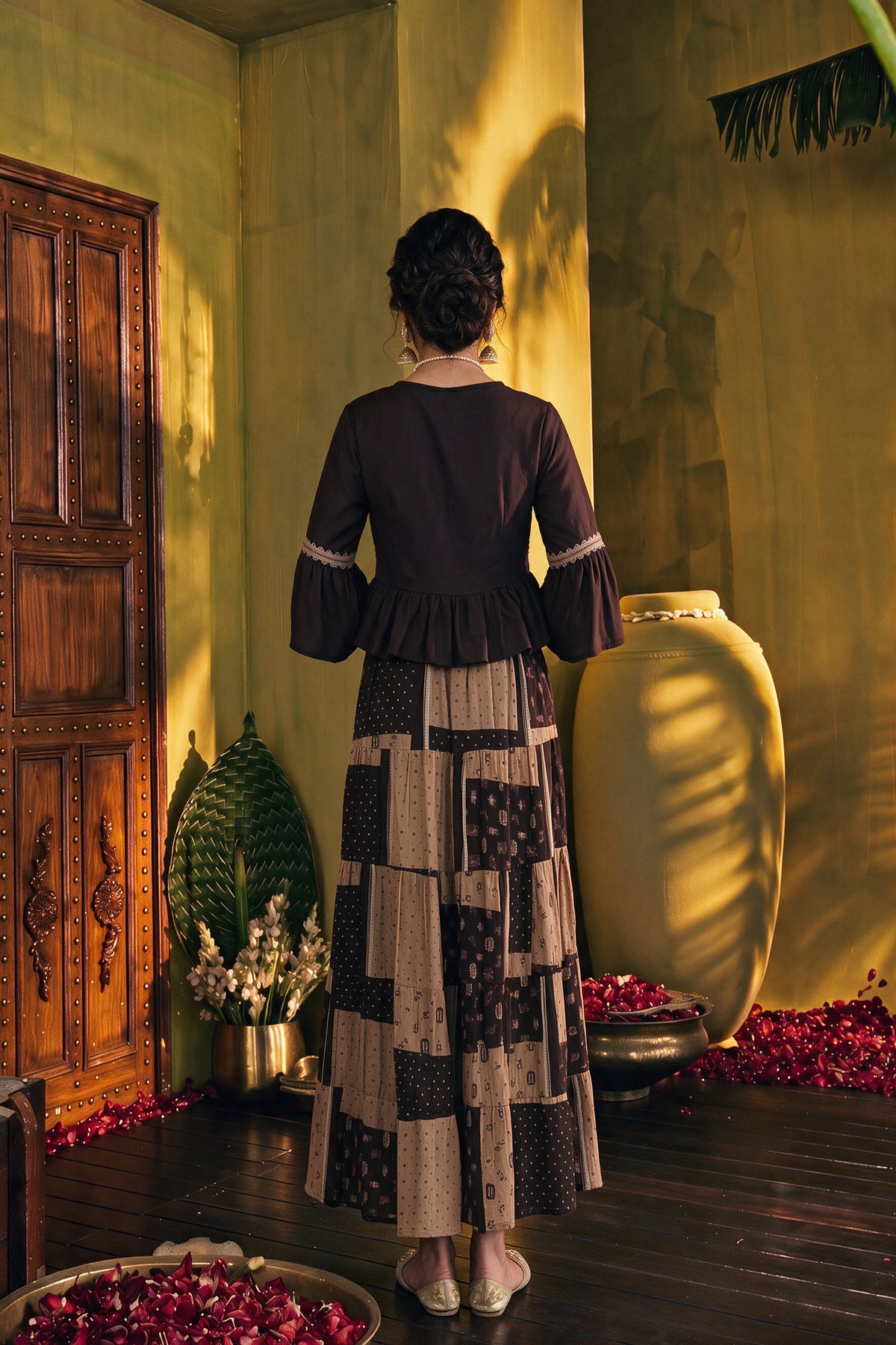 Juniper Women Brown Top & Skirt