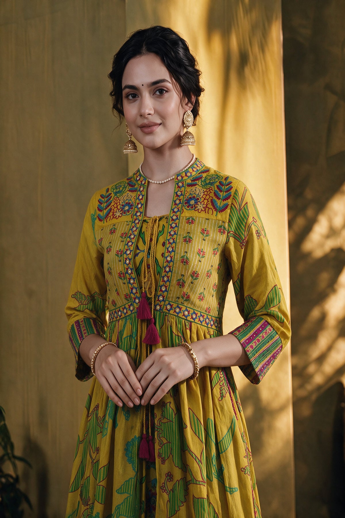 Juniper Women Yellow Longdress & Inner