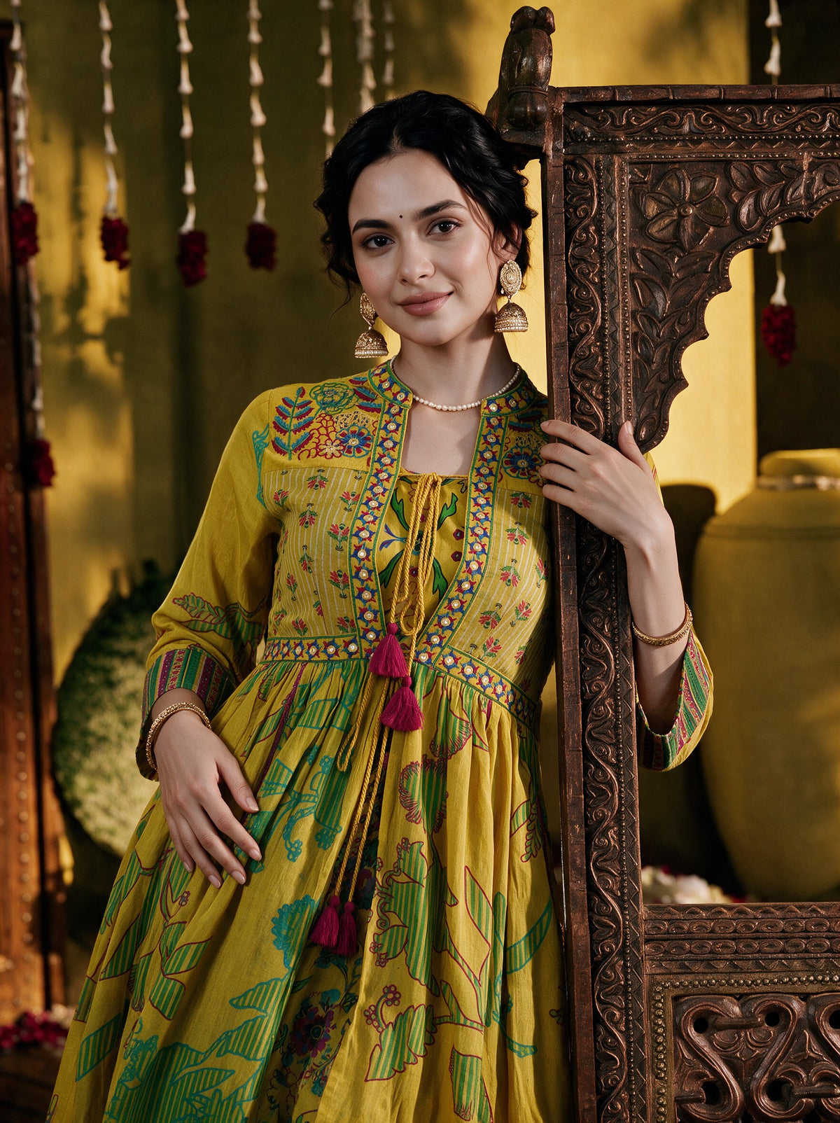 Juniper Women Yellow Longdress & Inner