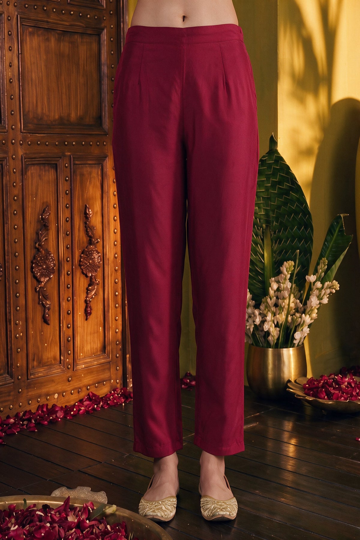 Juniper Women Fuchsia Kurta Pant & Dupatta