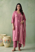 Juniper Women Rosepink Kurta Pant & Dupatta