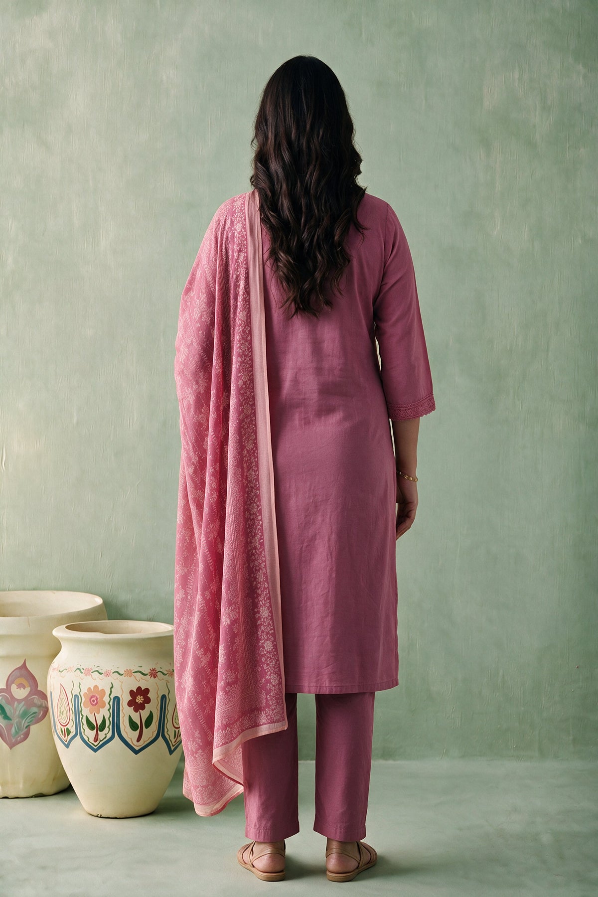 Juniper Women Rosepink Kurta Pant & Dupatta