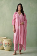 Juniper Women Pink Kurta Pant & Dupatta