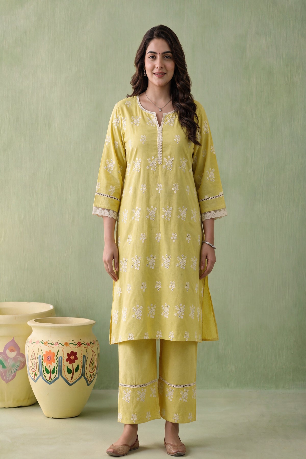 Juniper Women Yellow Kurta Pant
