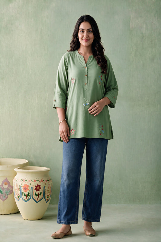 Juniper Women Sagegreen Tunic