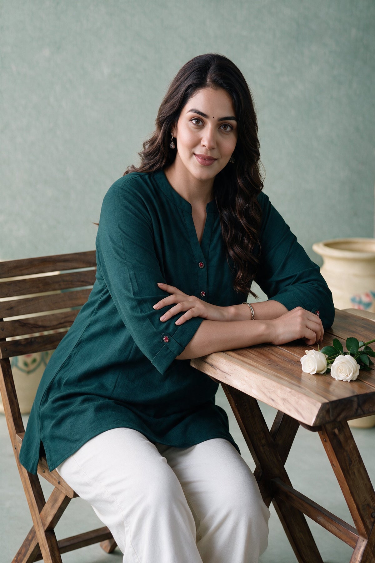 Juniper Women Bottlegreen Tunic