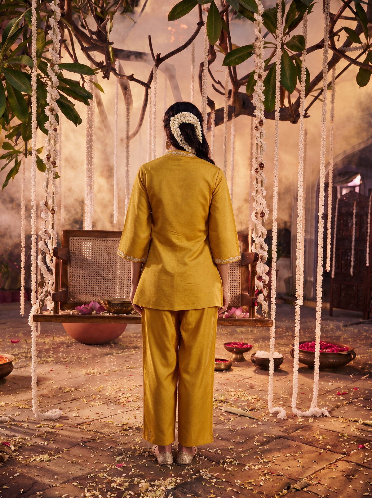Juniper Women Mustard Kurta & Pant