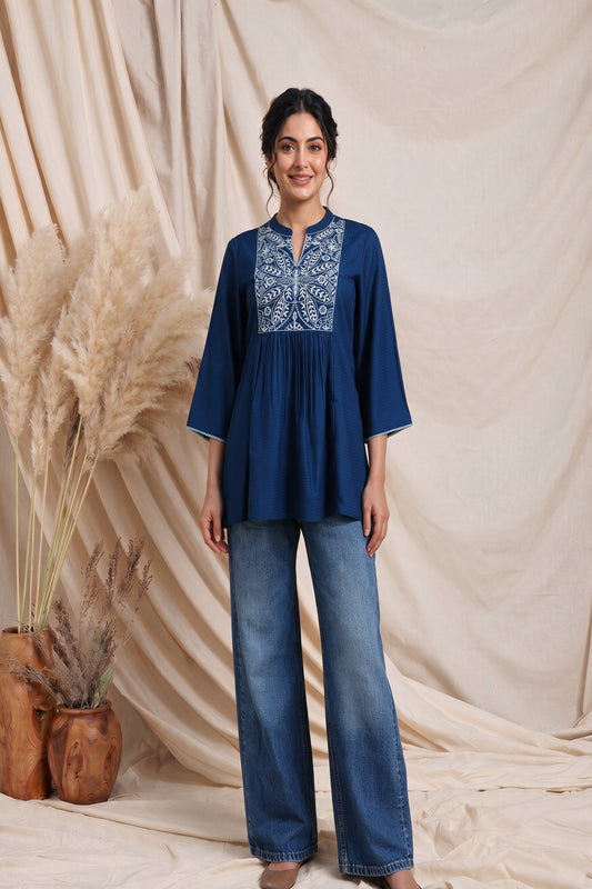 Juniper Women Navy Tunic