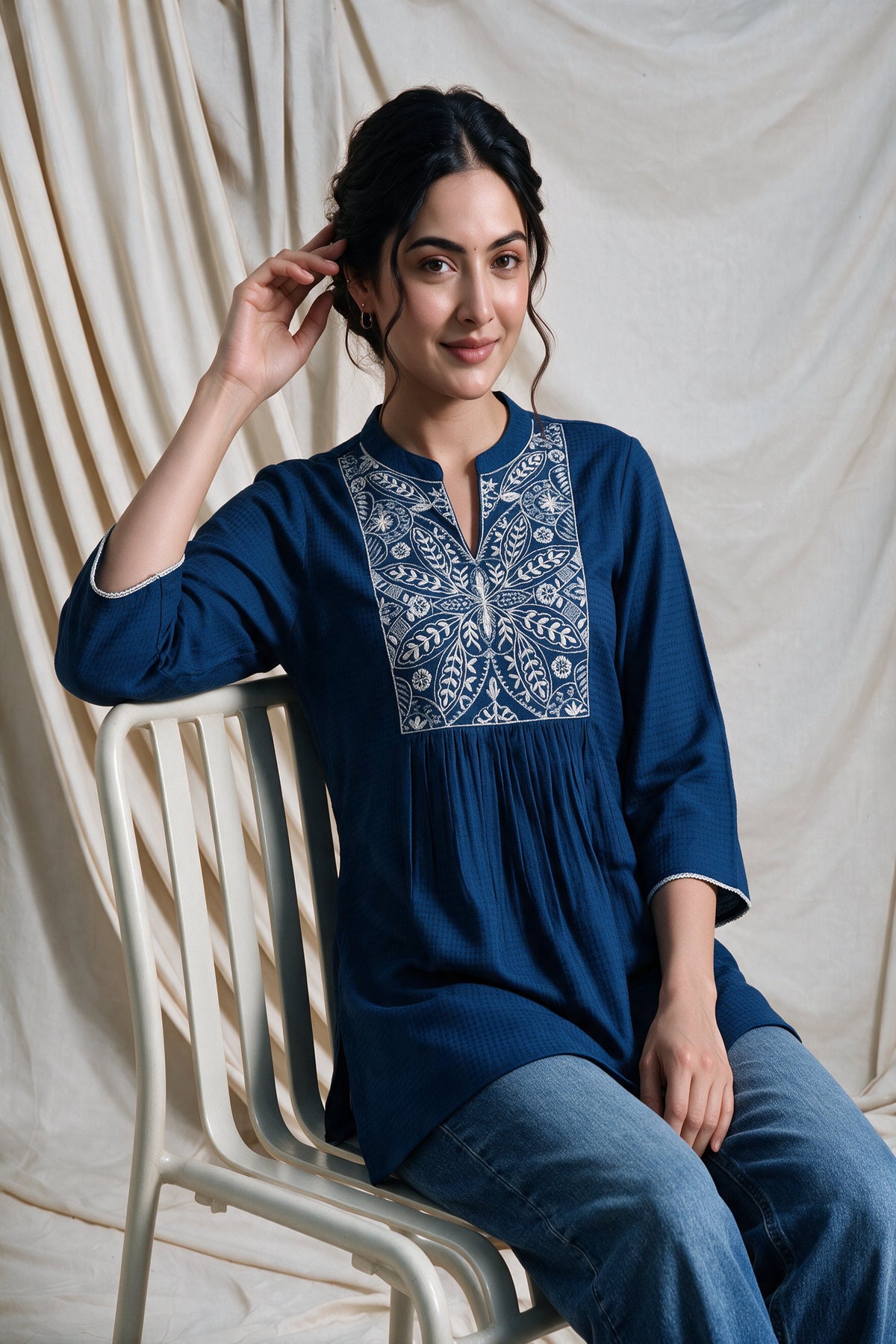 Juniper Women Navy Tunic