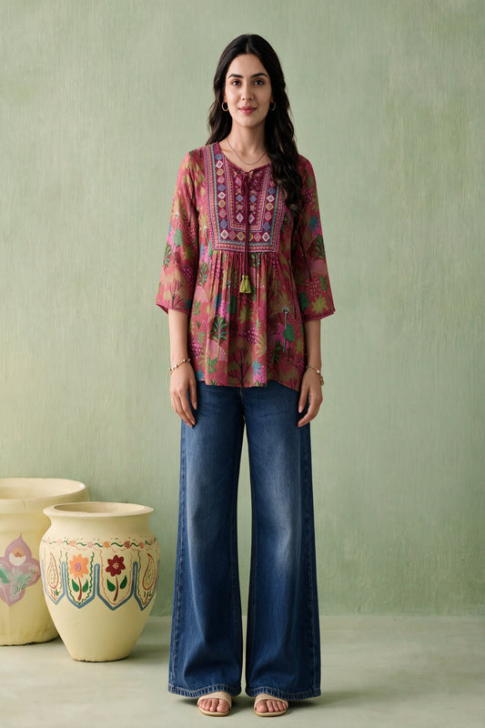 Juniper Women Maroon Tunic