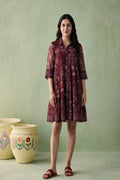 Juniper Women Maroon Shortdress