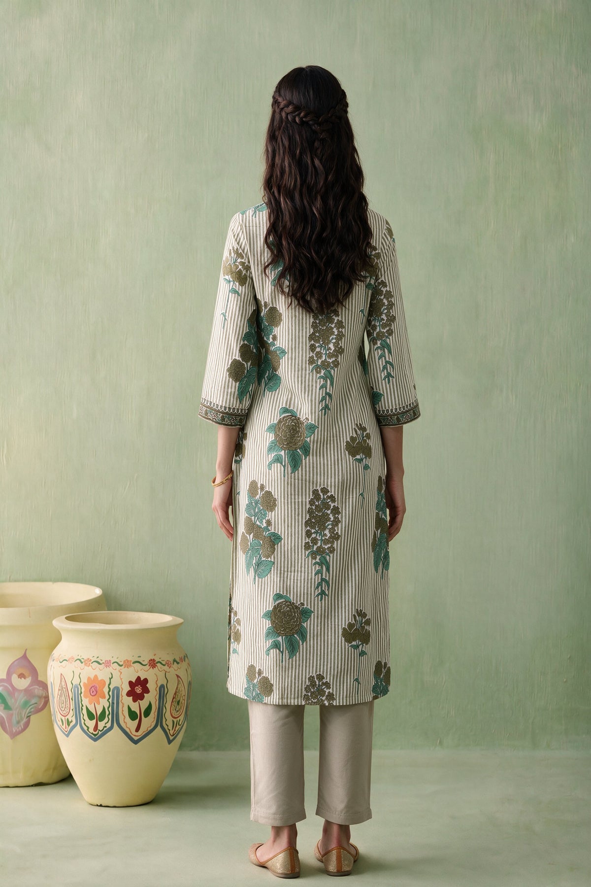 Juniper Women Olive Kurta