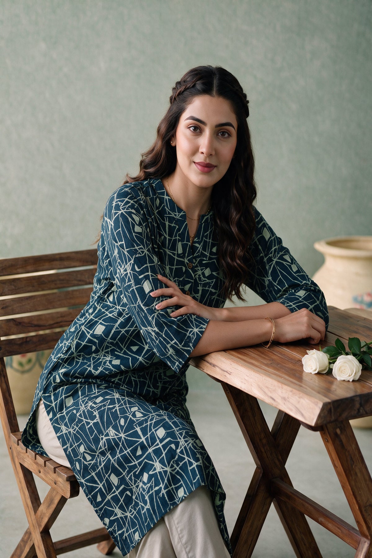 Juniper Women Teal Kurta