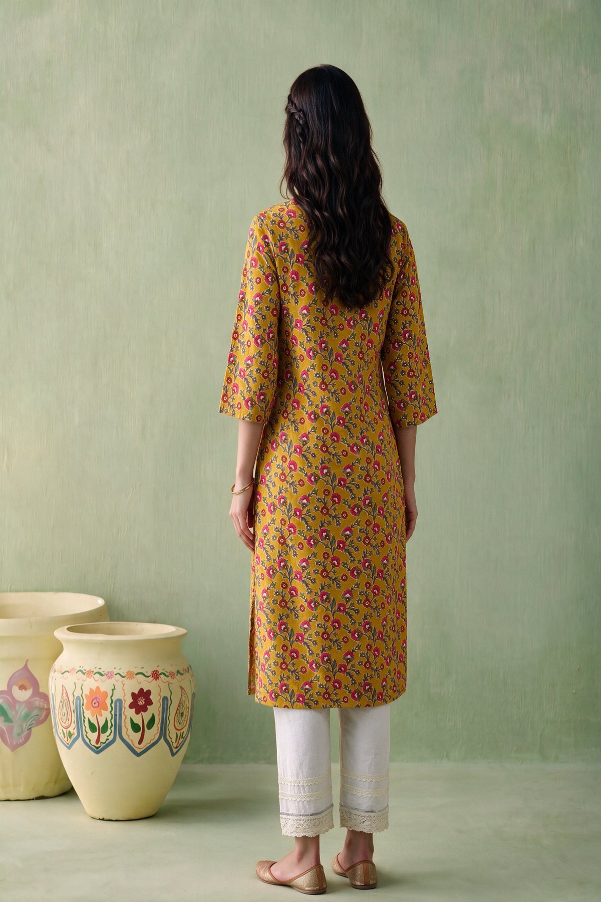 Juniper Women Mustard Kurta