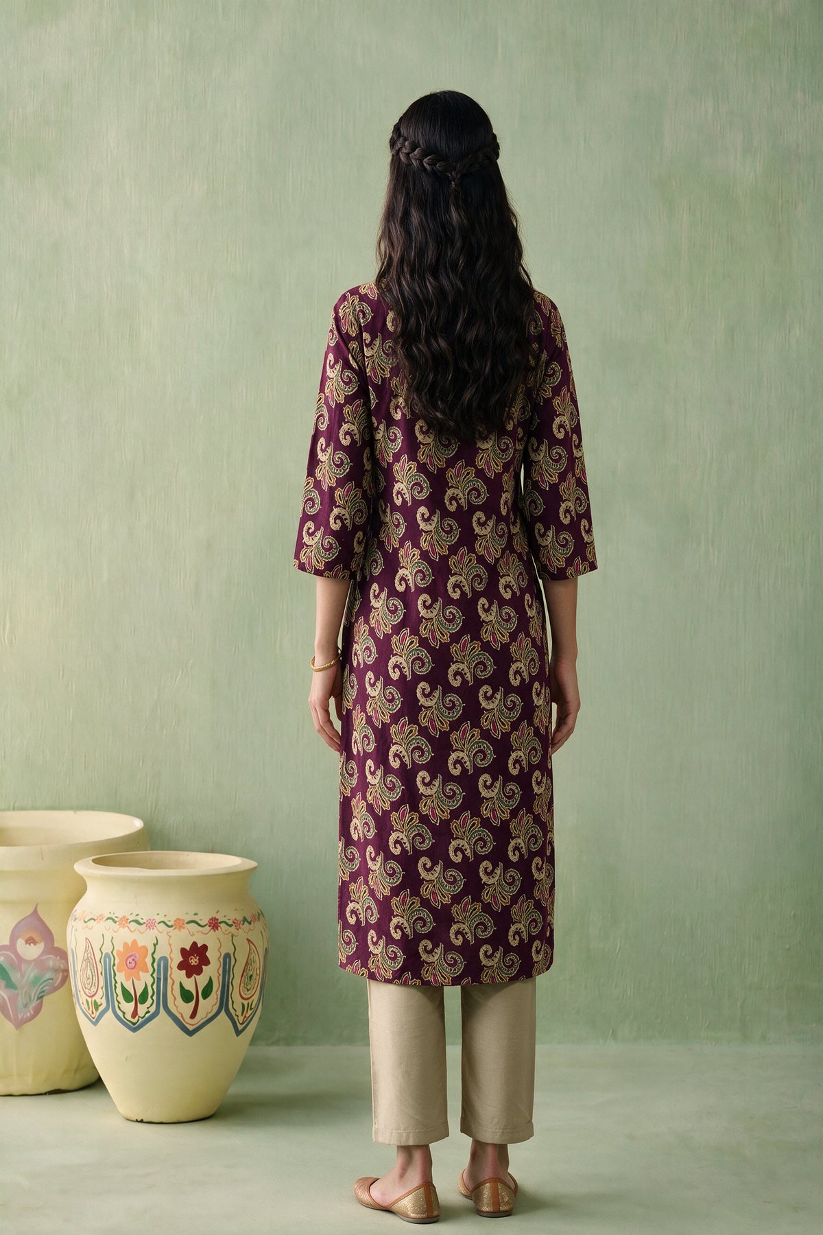 Juniper Women Plum Kurta