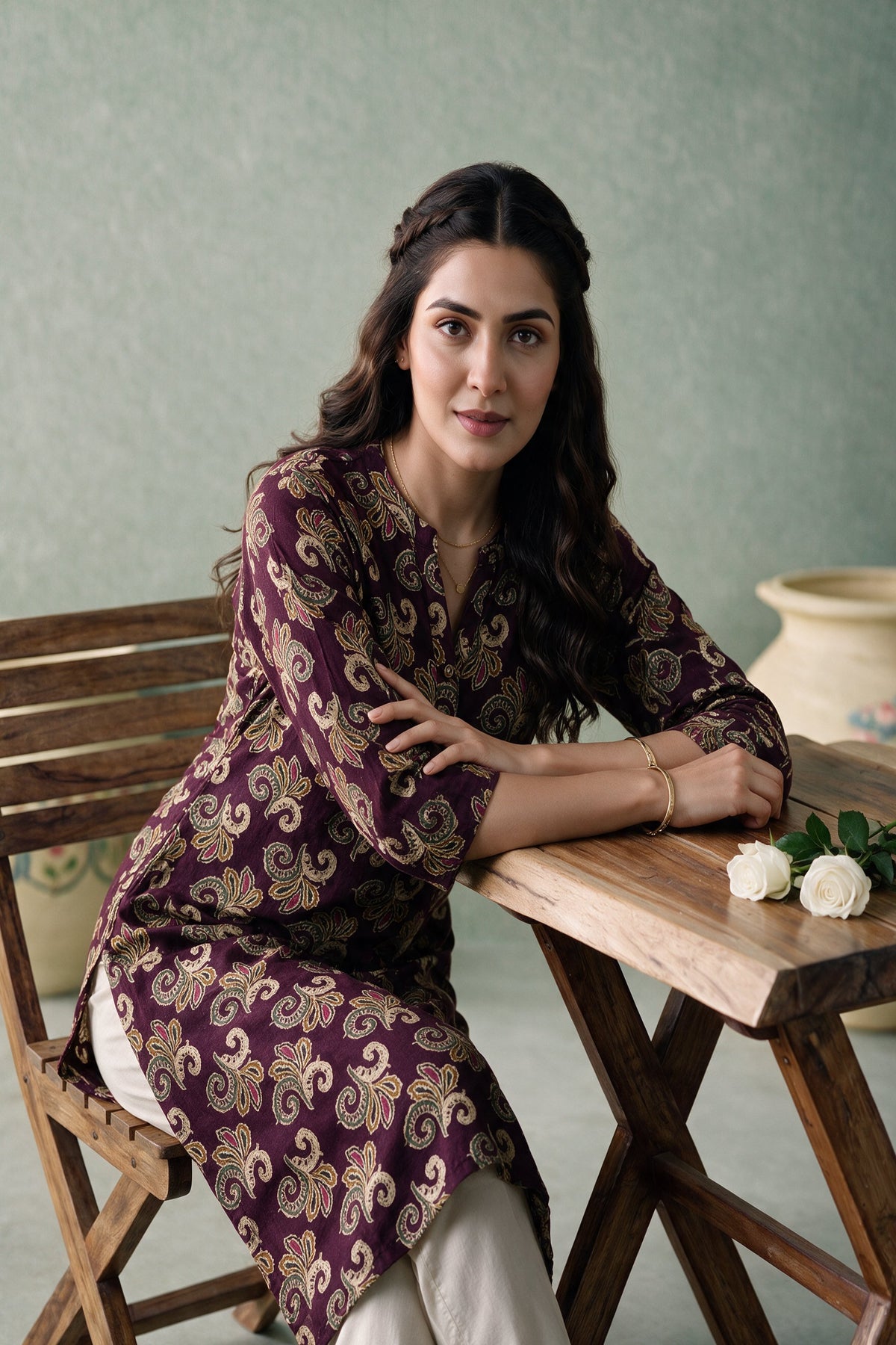 Juniper Women Plum Kurta