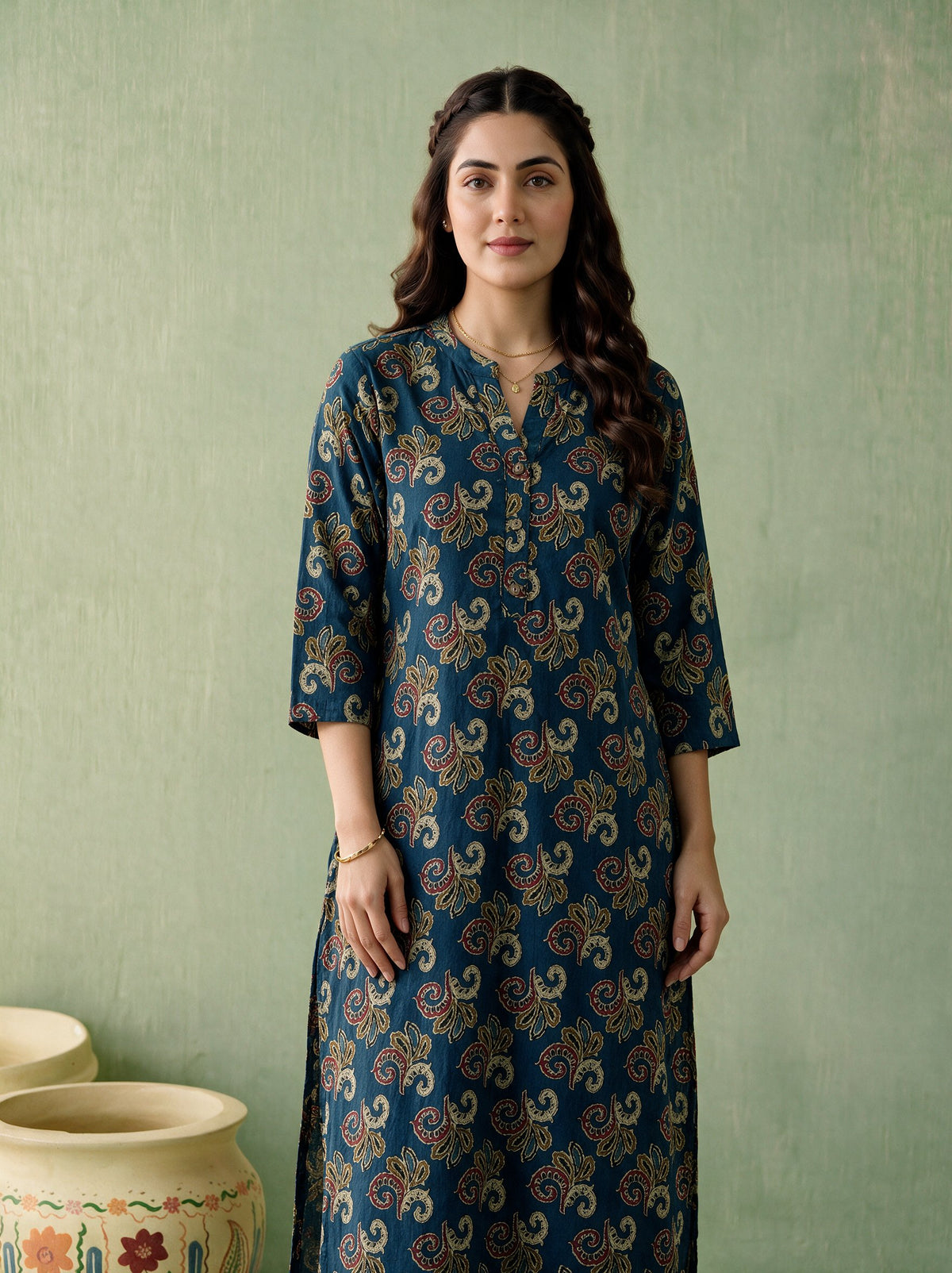 Juniper Women Teal Kurta