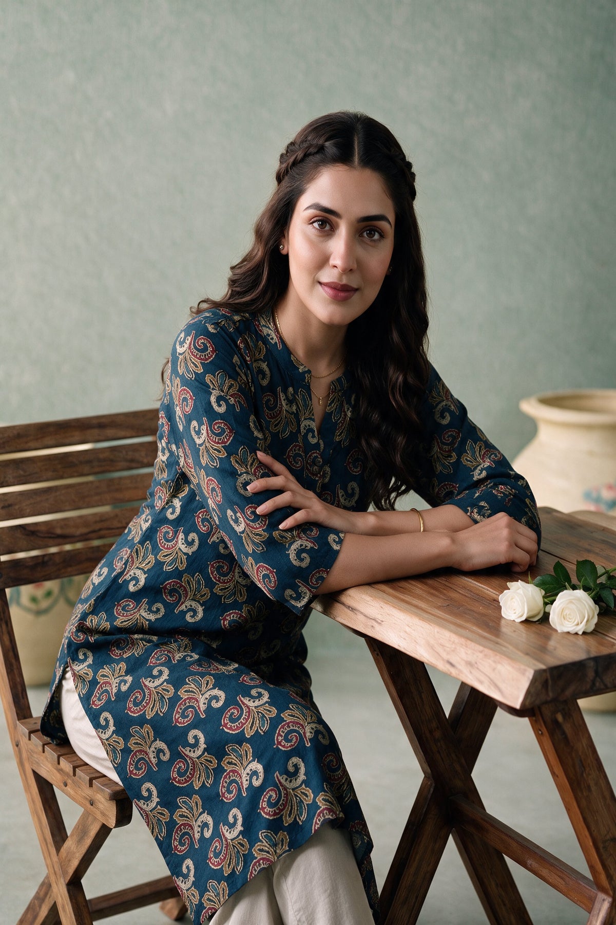 Juniper Women Teal Kurta