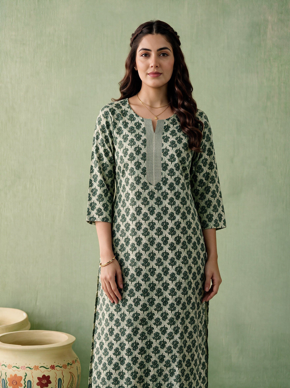 Juniper Women Green Kurta